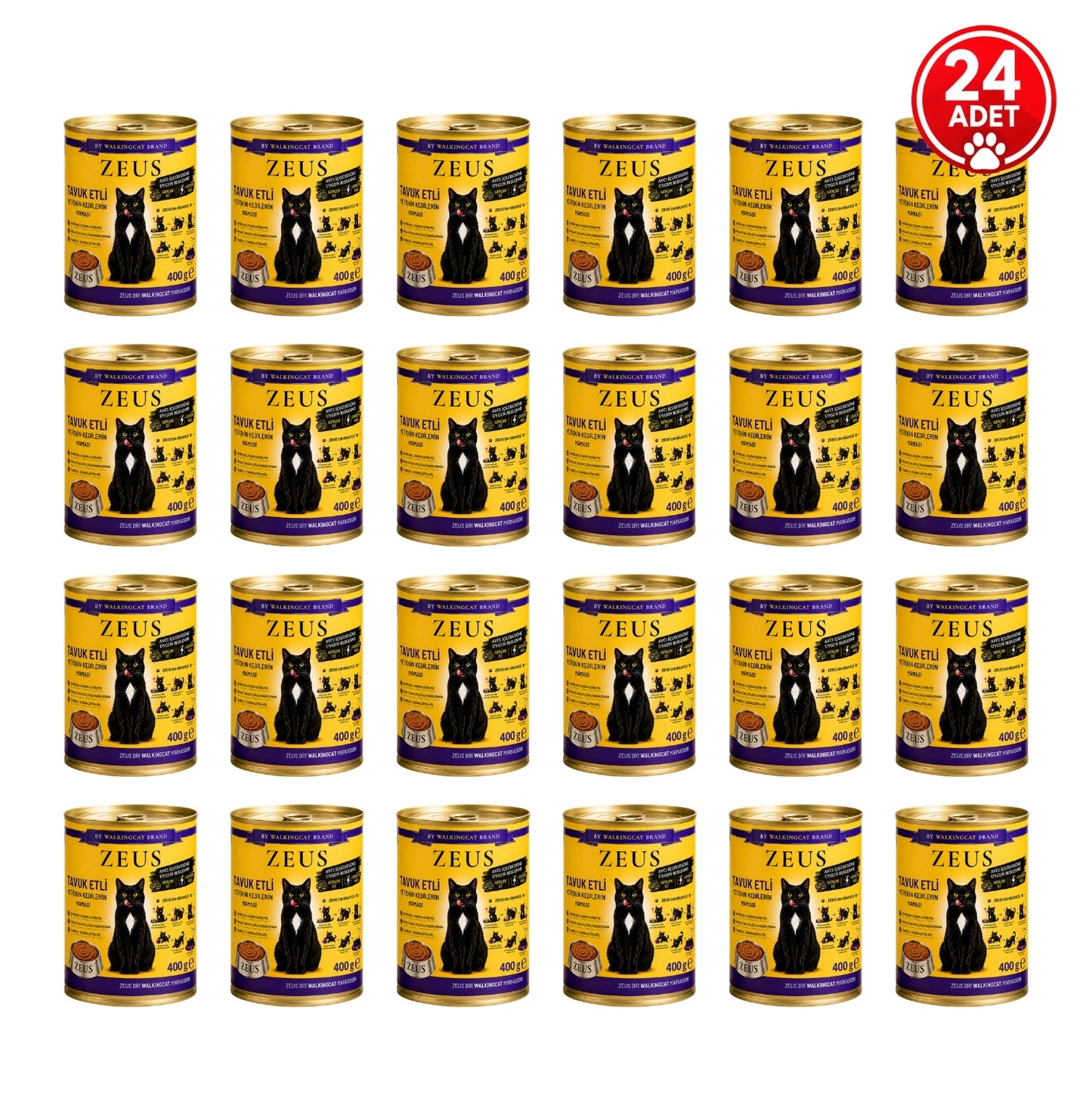 Tavuk Etli ZEUS Yetişkin Kedi Yaş Maması 400g