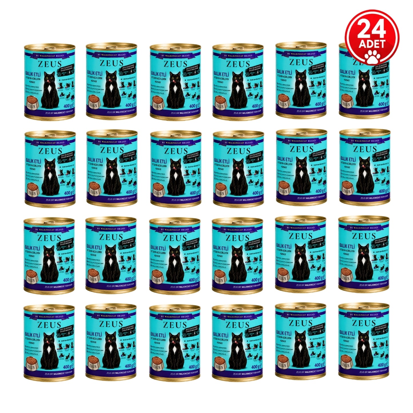 Balık Etli ZEUS Yetişkin Kedi Yaş Maması 400g