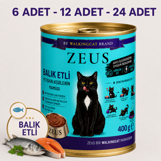 Balık Etli ZEUS Yetişkin Kedi Yaş Maması 400g